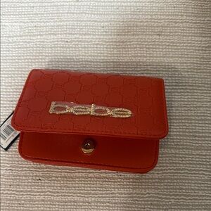 Bebe Vibrant Orange Card Wallet
